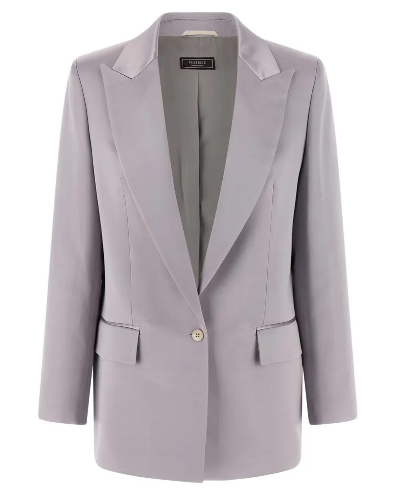 Peserico Satin Blazer Gray
