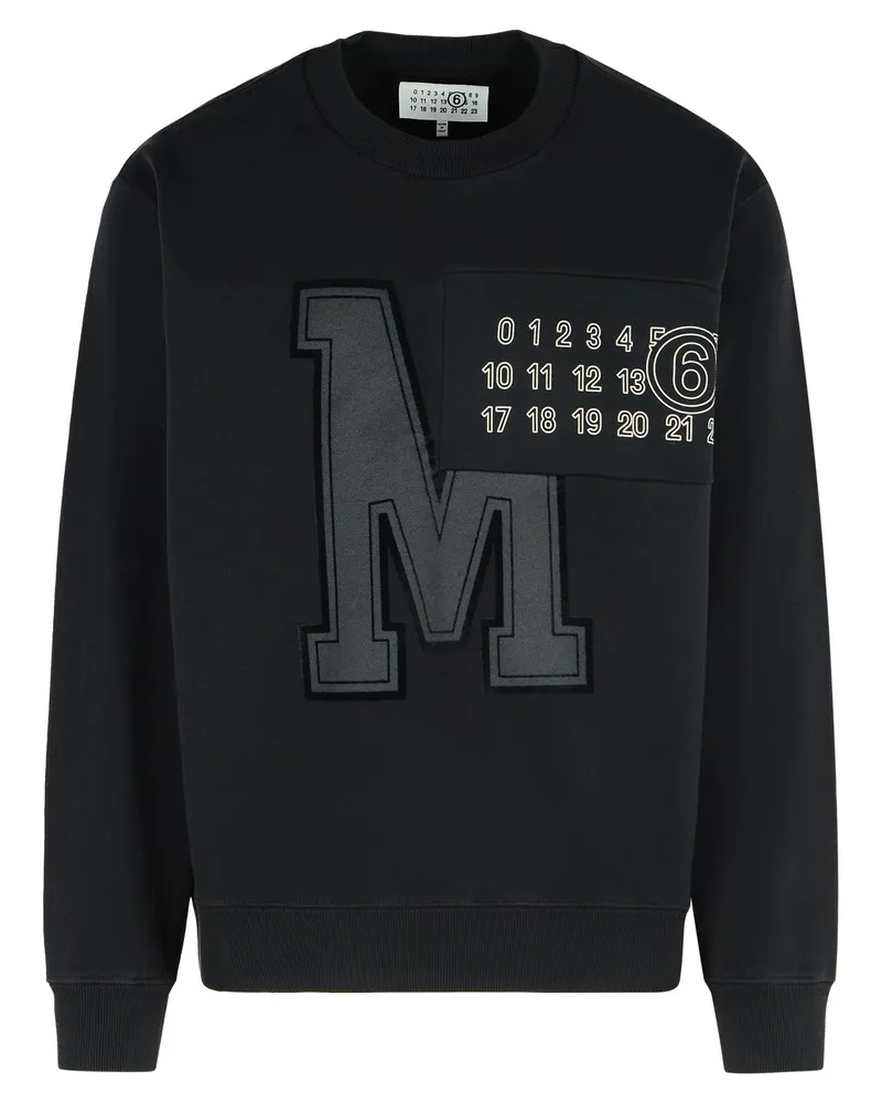 Maison Margiela Black Cotton Sweatshirt Black