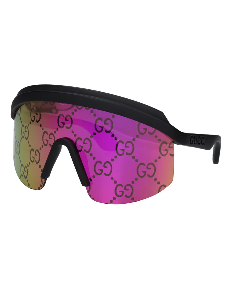Gucci Damens Sonnenbrille Acetat Schwarz/Rosa -