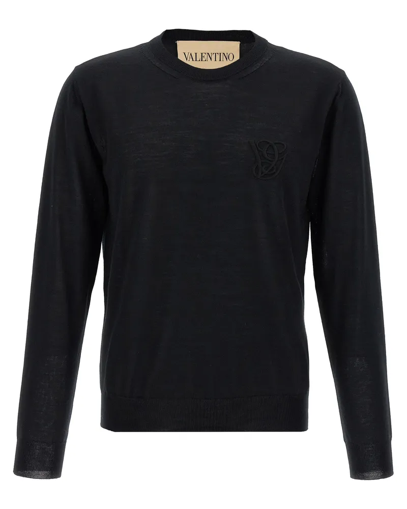 Valentino Garavani Valentino Garavani Logo Stickpullover Black