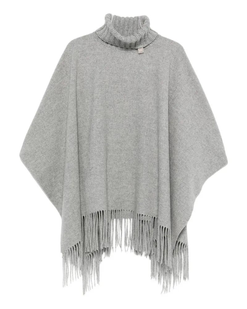 Fabiana Filippi Wolle Poncho Grey