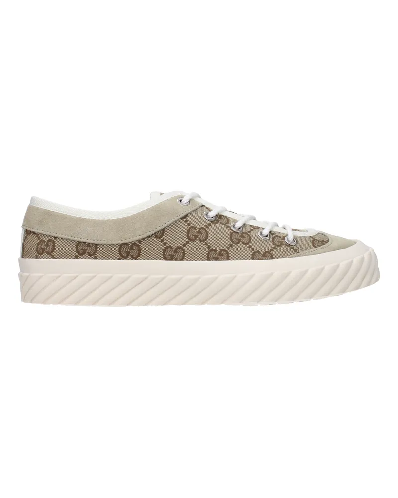 Gucci Herrens Turnschuhe aus beigem Stoff -