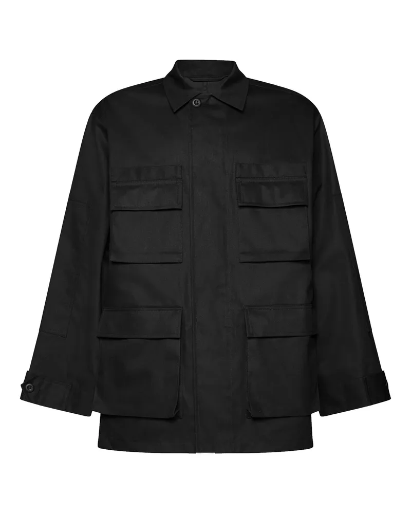 Balenciaga Multi Pocket Cargo Shirt Jacke Schwarz