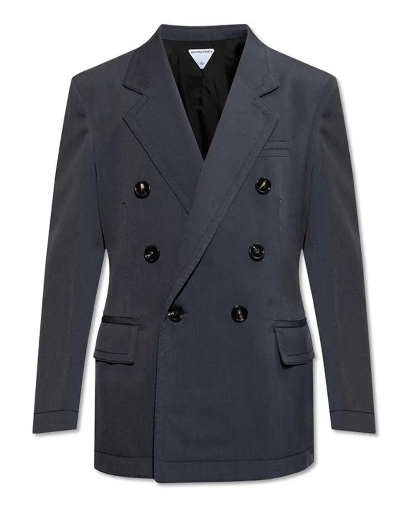 Bottega Veneta Wolle Twill Blazer Blue