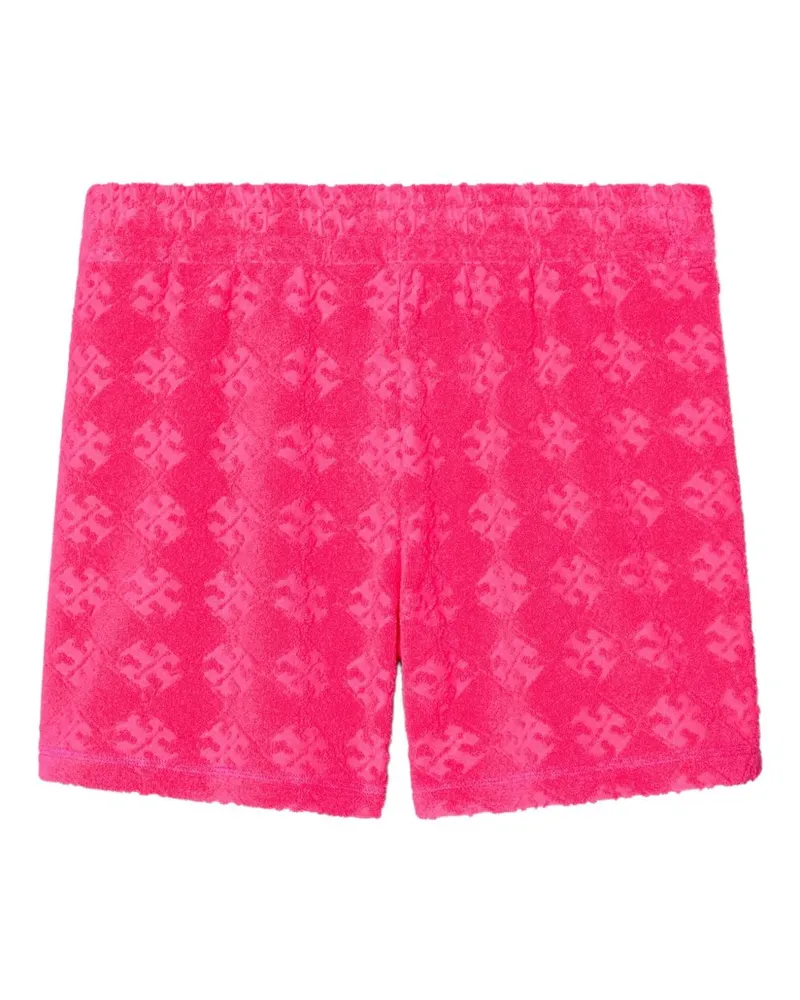 Tory Burch Logo -Baumwollshorts Fuchsia