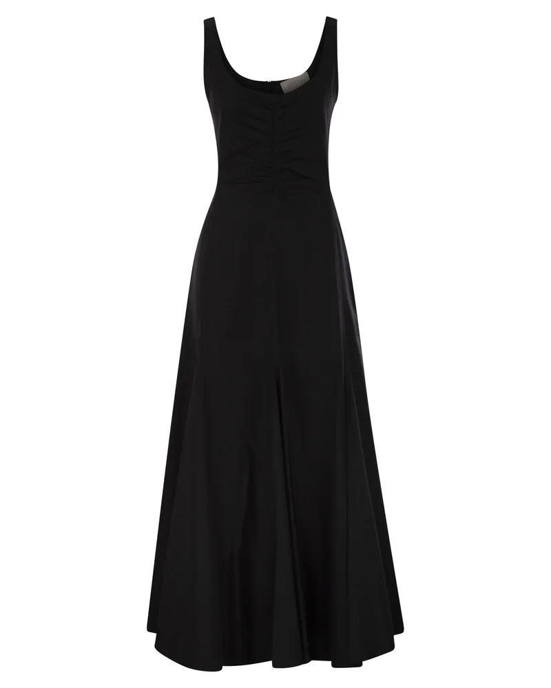 SPORTMAX Galante Abito Fit und Flare in Cotone Black