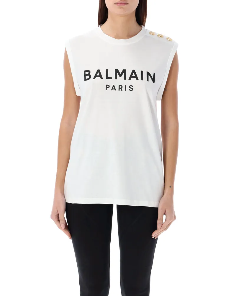 Balmain T -Shirts und Polos weiß White