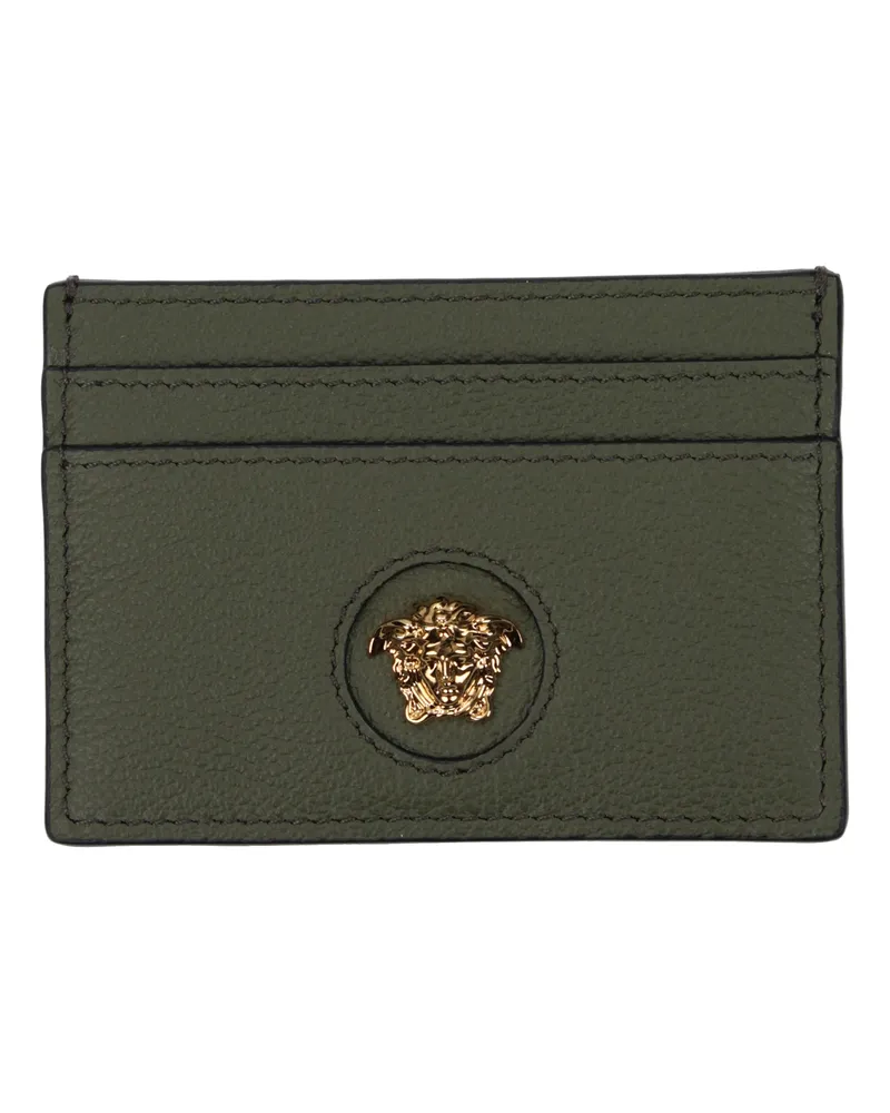 Versace Damens Dokumentenhalter aus grün/olivfarbenem Leder -