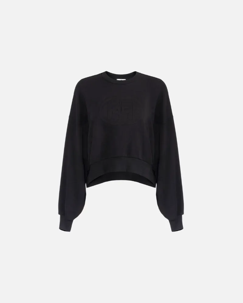 Elisabetta Franchi Sweatshirt mit Logo Black