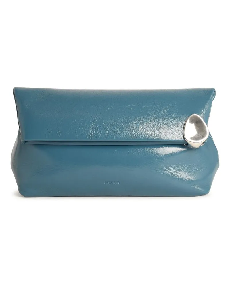 Jil Sander Jewel' 'Ocean' Lear Clutch Blue