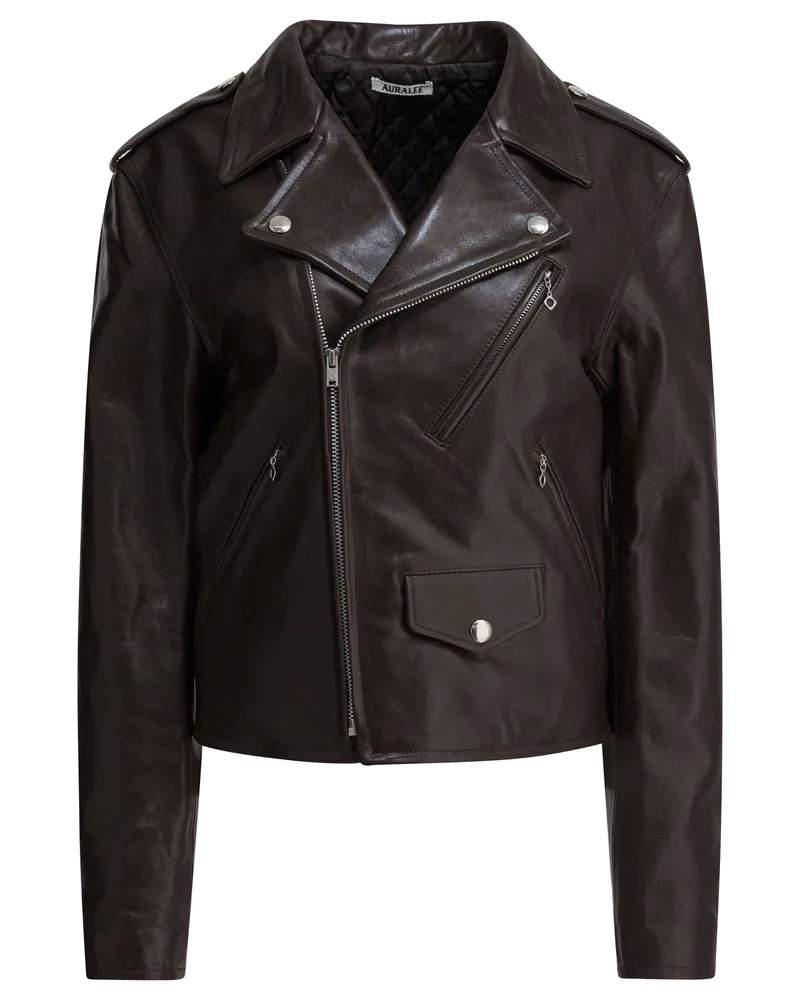 AURALEE Riders“ Lederjacke Brown