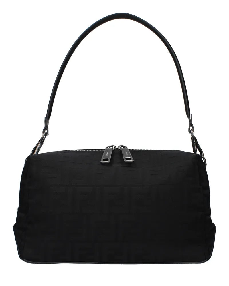 Fendi Herrens Schwarze Stoffhandtaschen -