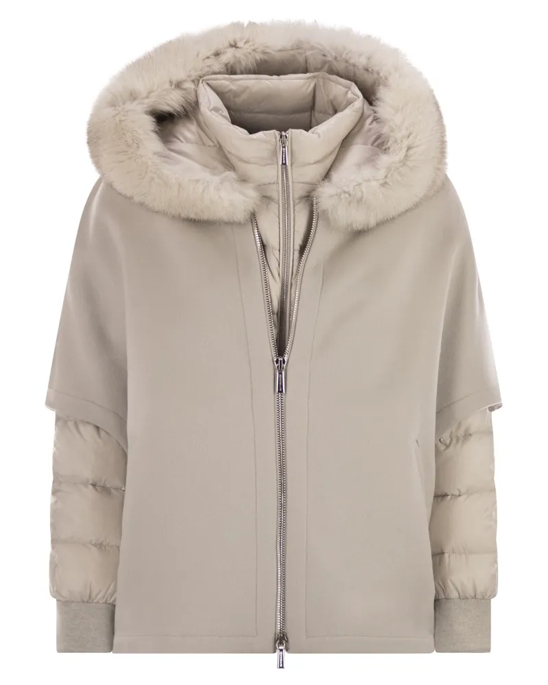 MOORER Pegaso Down Jacke mit abnehmbarer Kapuze Light