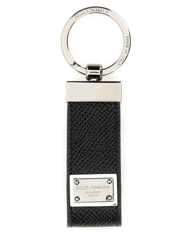Dolce & Gabbana Keychain mit Logo -Etikett Black