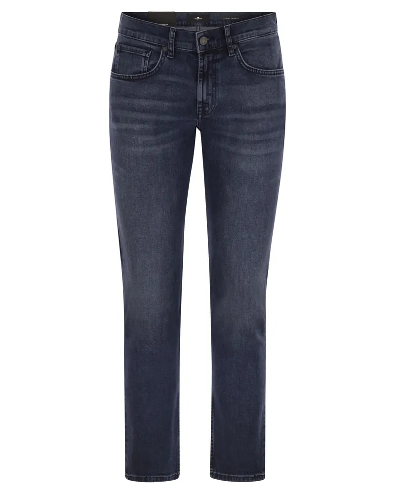 7 for all mankind Slimmy Tapered Skinny Medium Waisted Jeans Dark
