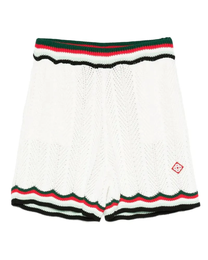 Casablanca Paris Sports Shorts mit gestreiften Details White