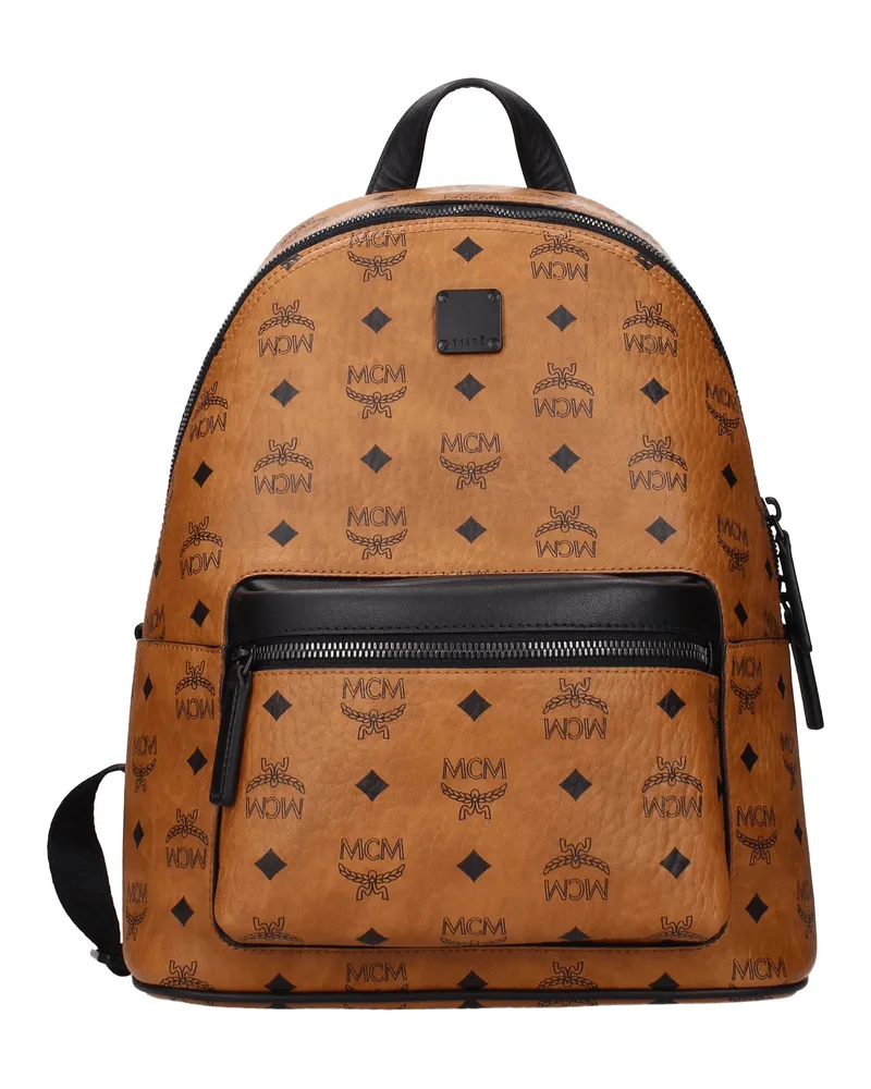 MCM Herrens Geldbörsen und Beutel aus braunem/cognacfarbenem Leder -