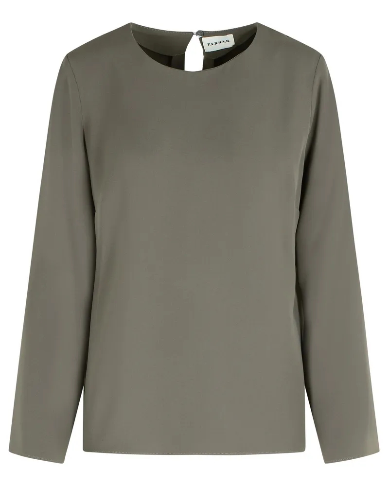 P.A.R.O.S.H. Poker' graue Polyesterbluse Grey