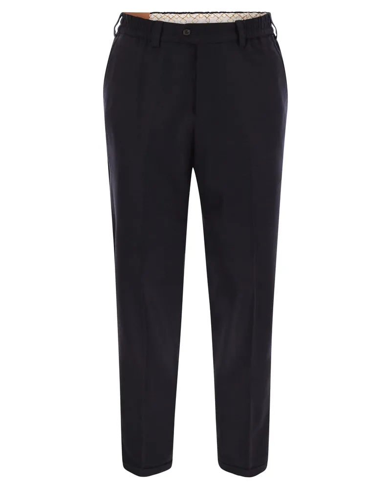 PT TORINO The Rebel Wool And Cashmere Trousers Navy