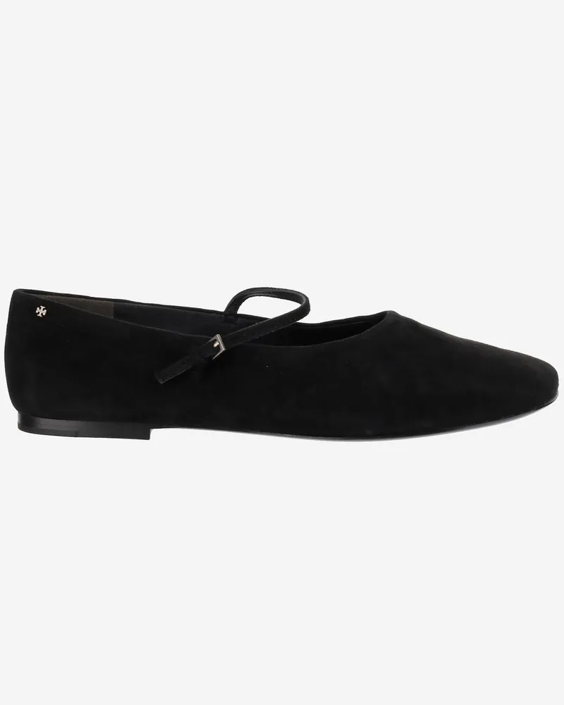 Tory Burch Leder Mary Jane Ballerinas Black