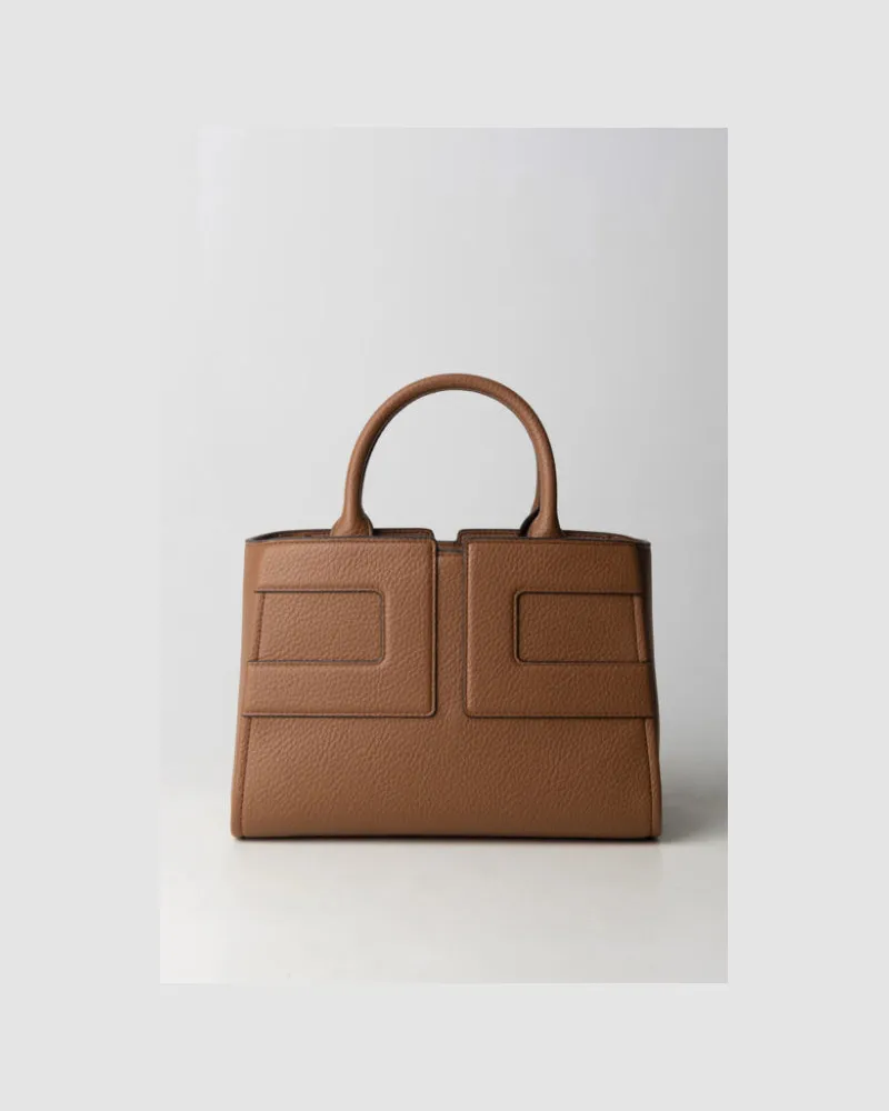 Elisabetta Franchi Maxi Logo -Tasche Brown