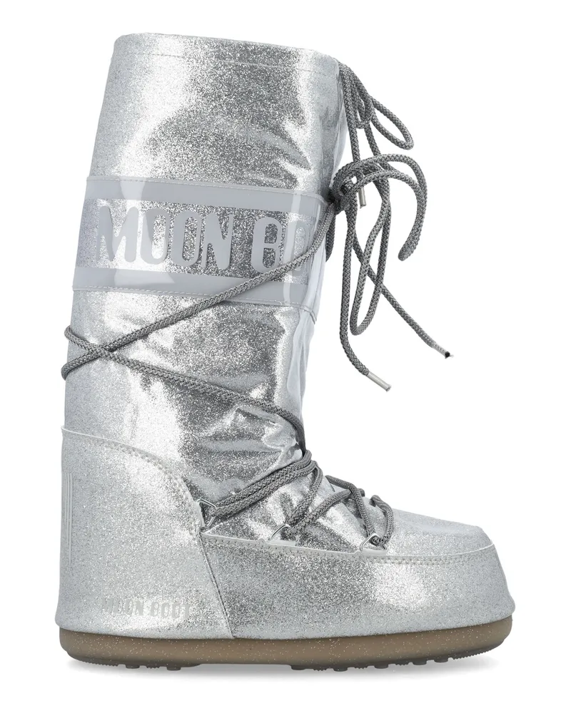 Moon Boot Mondstuhl flache Schuhe Silber Silver