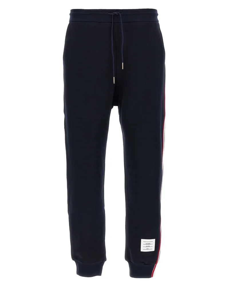 Thom Browne Classic Loopback Stripe' Joggers Blue