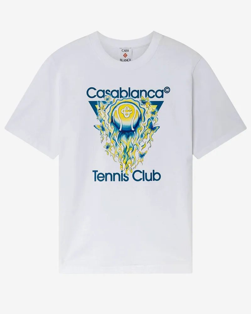 Casablanca Paris Baumwoll-T-Shirt mit Logo White