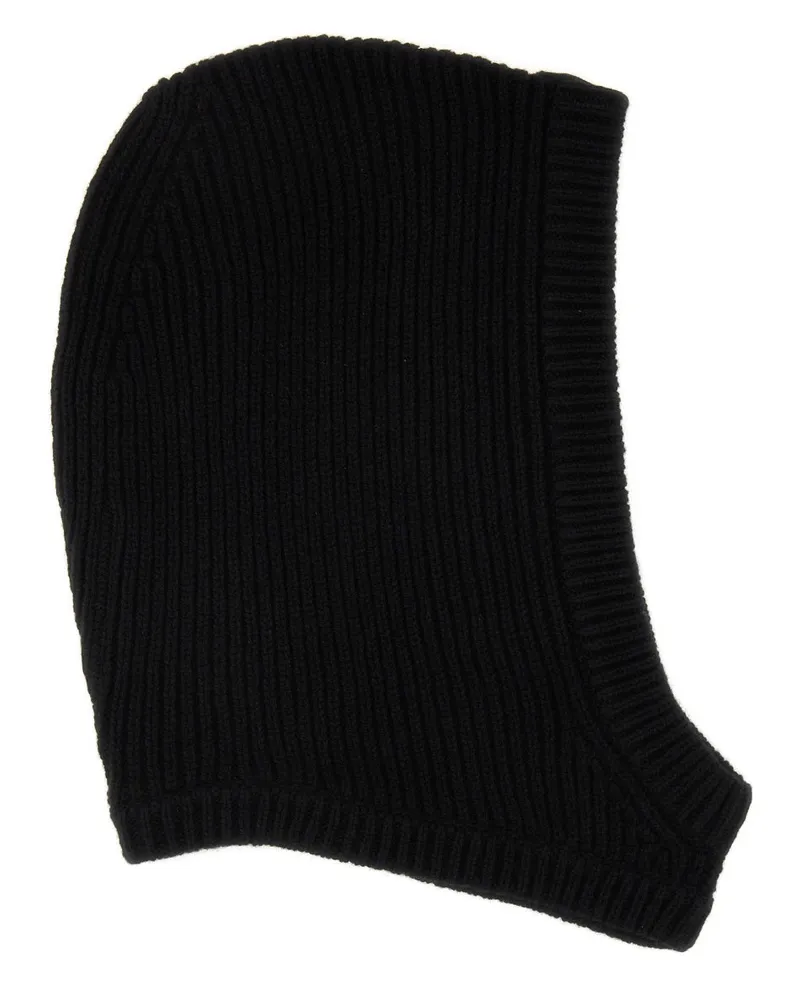 Rick Owens gestrickte Kapuze Black