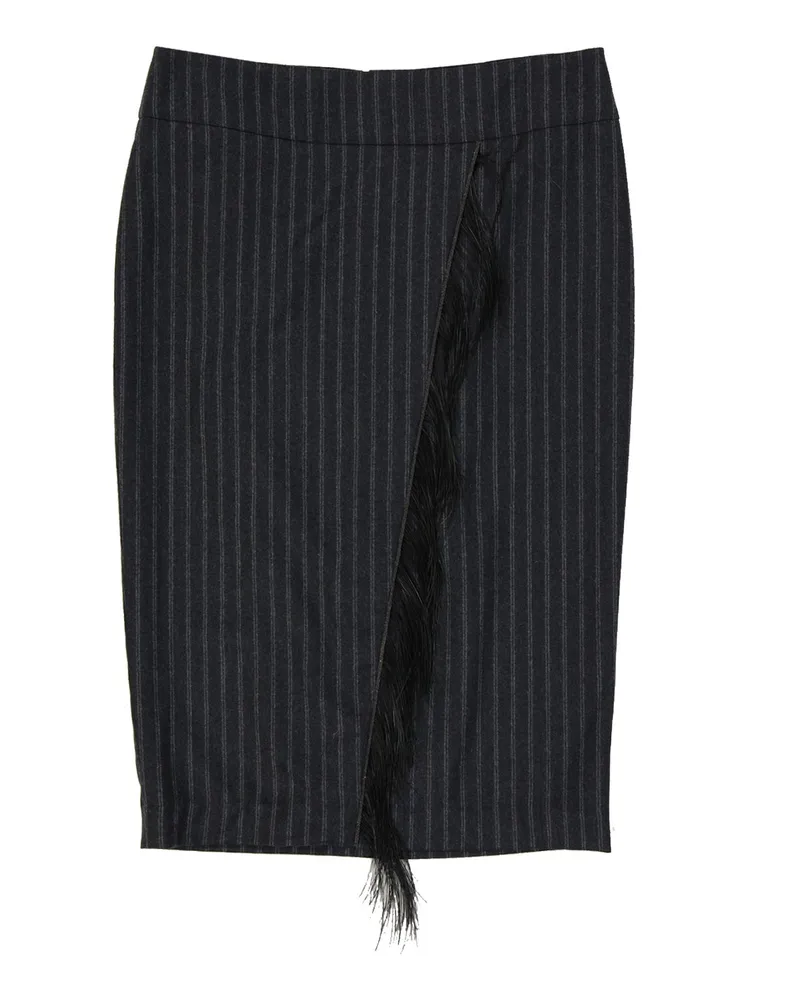 Brunello Cucinelli Wolle gestreift Gray