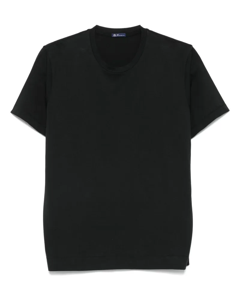 Finamore 1925 Baumwoll -T -Shirt Black