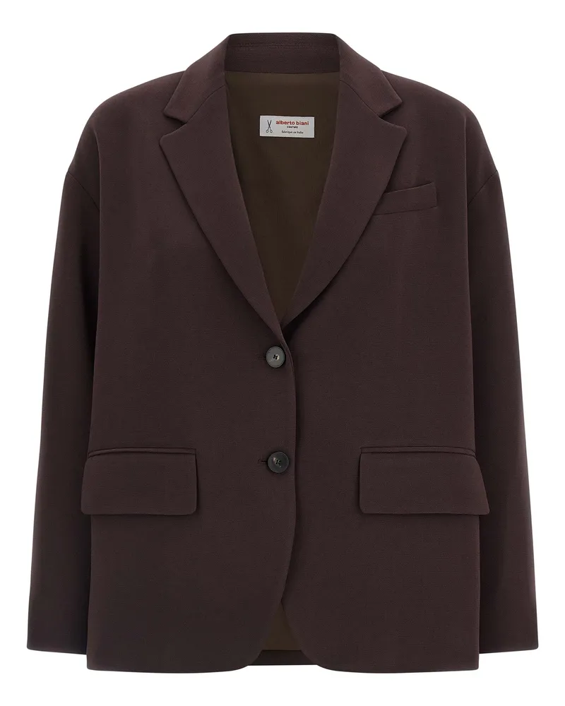 Alberto Biani Two Button Blazer Brown