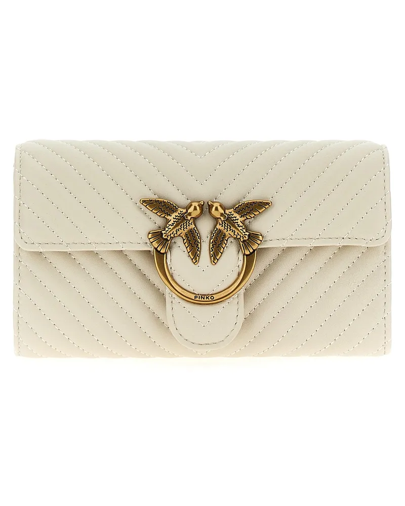 Pinko portafoglio 'Love Bag One Wallet Chevron Weiß