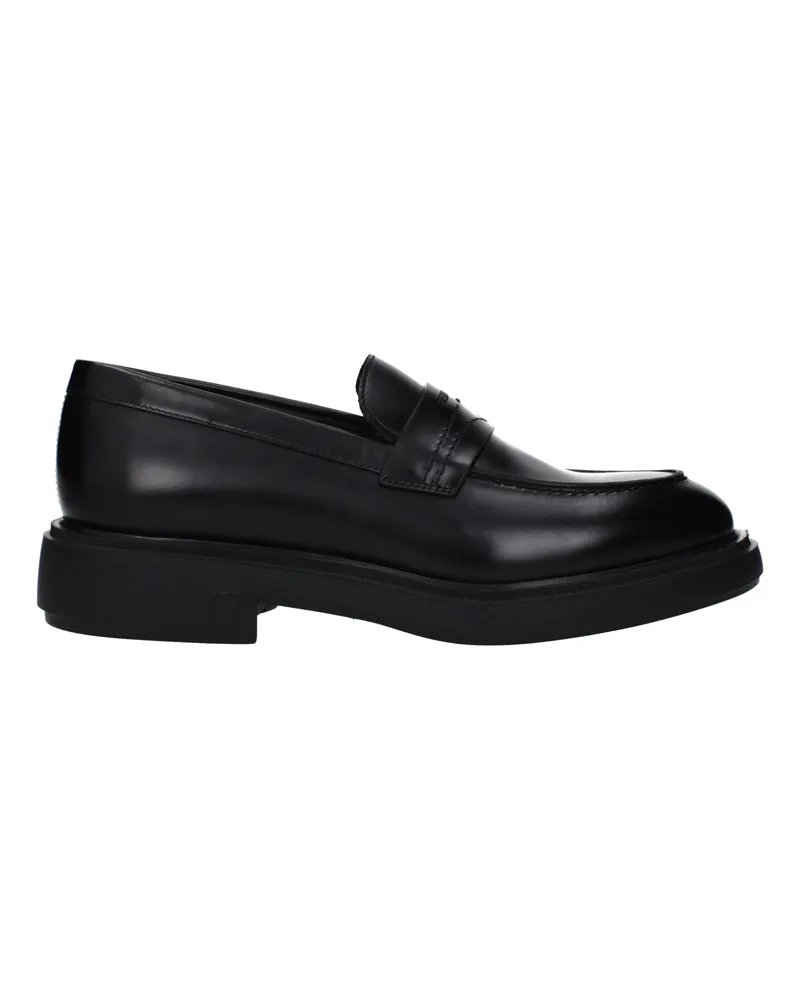 Ferragamo Caligola Herrens Leder-Loafer Schwarz -