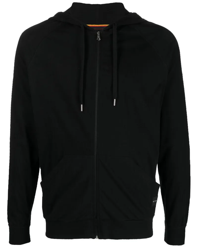 Paul Smith Signature Stripe Cotton Hoodie Black