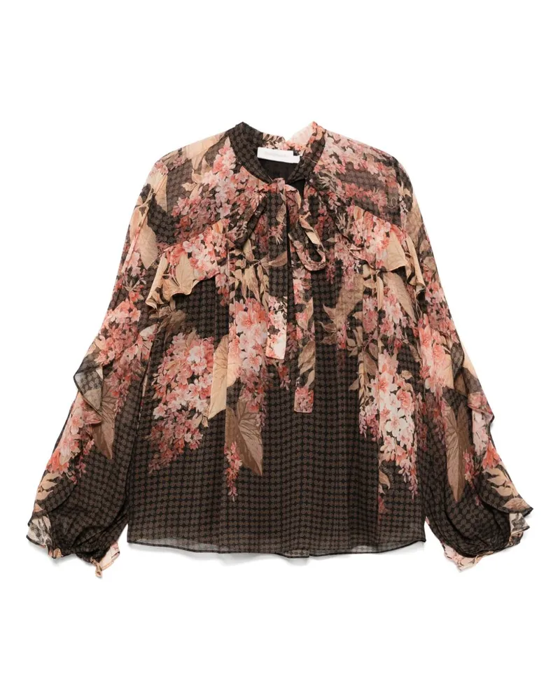 Zimmermann gedruckte Bluse Black