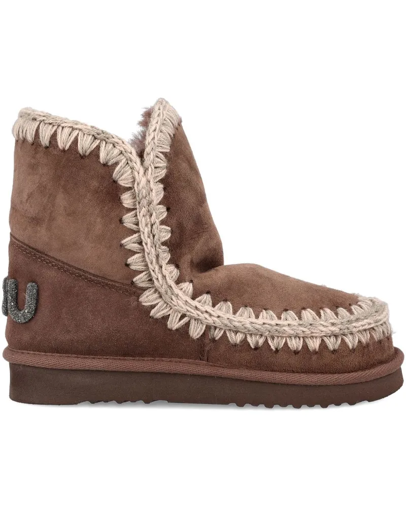 Mou Eskimo 18 Glitzer-Logo-Stiefel Brown