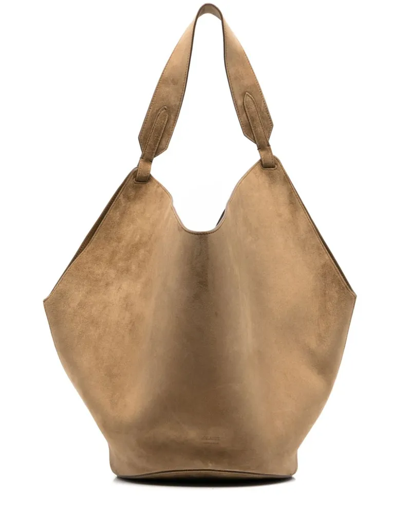 KHAITE Lotus Medium Leder Umhängetasche Beige