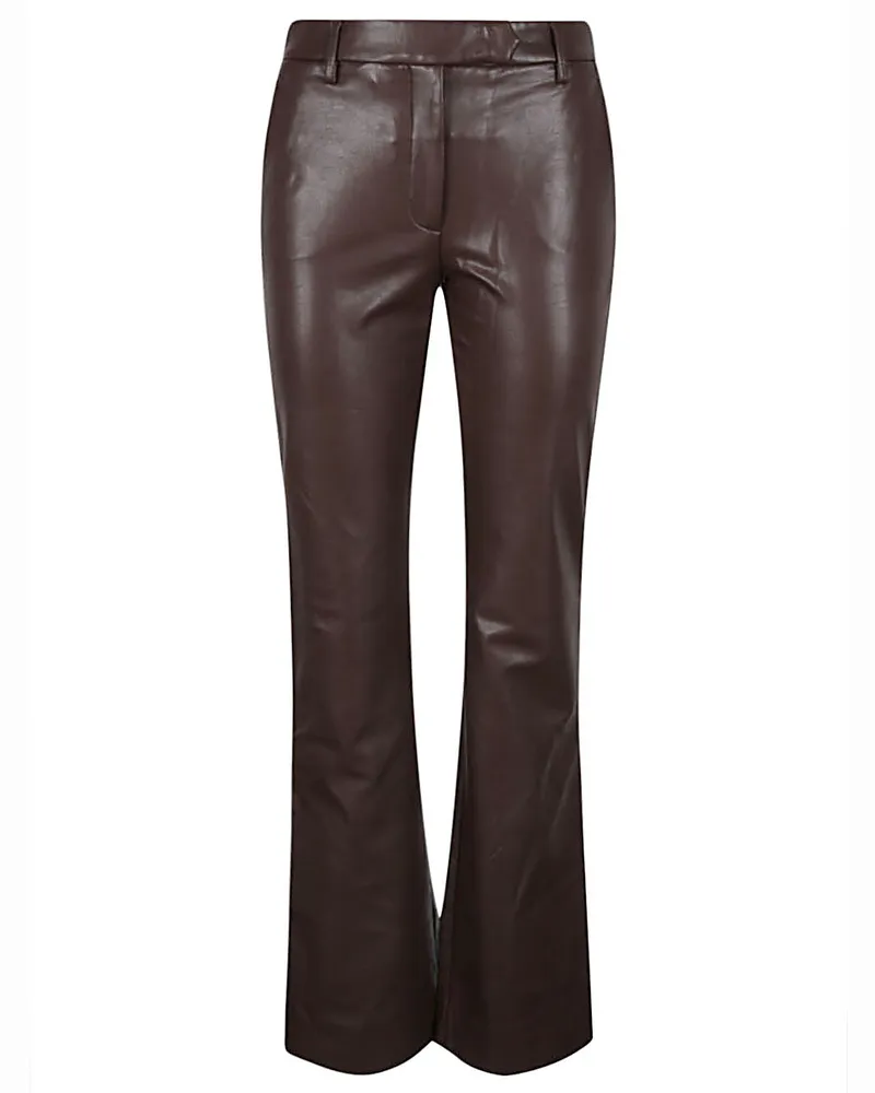 True Royal Echte Royal Faux Leder ausgestattet Hose Brown