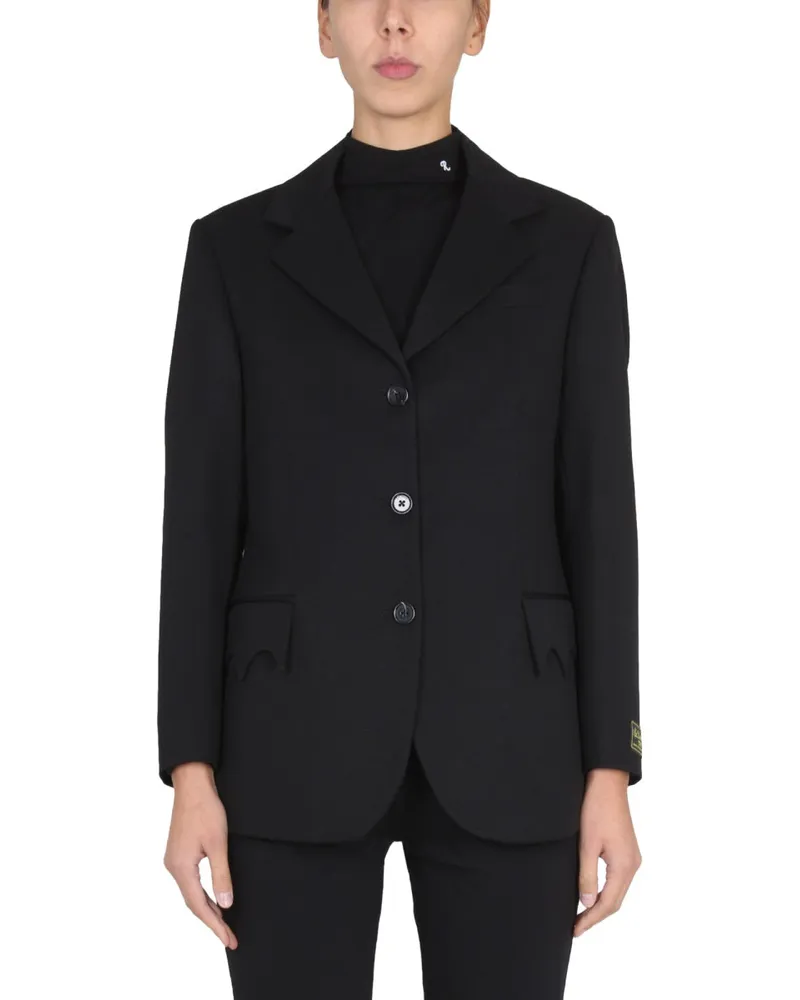 Raf Simons Single Breasted Jacke Black