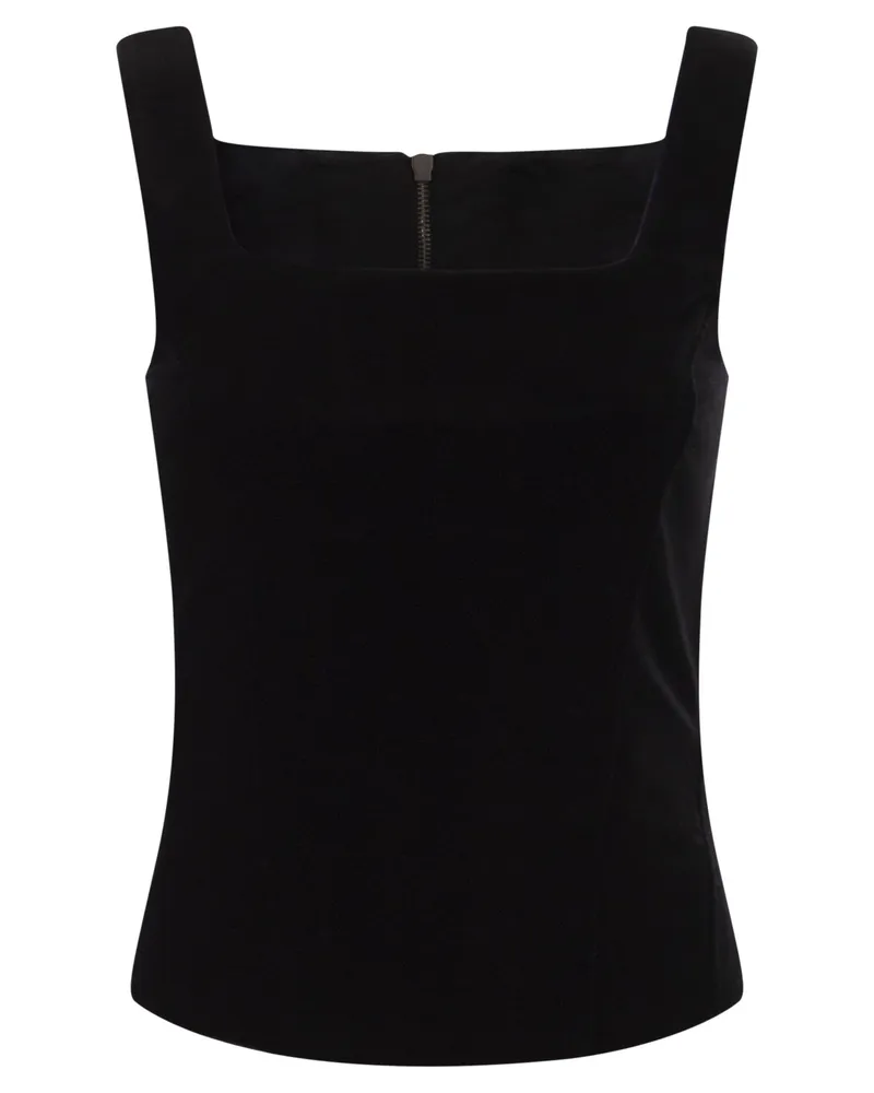 Max Mara Baden1234 Samt-Bustier-Oberteil Black