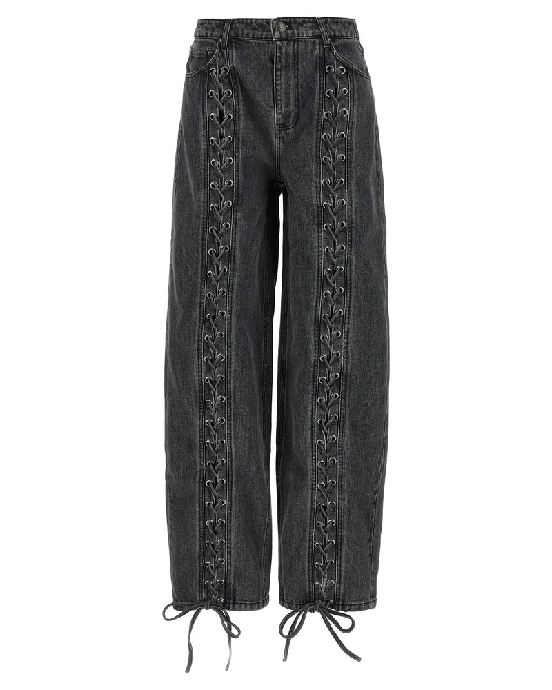 ROTATE Birger Christensen Laced Leg“-Jeans Black