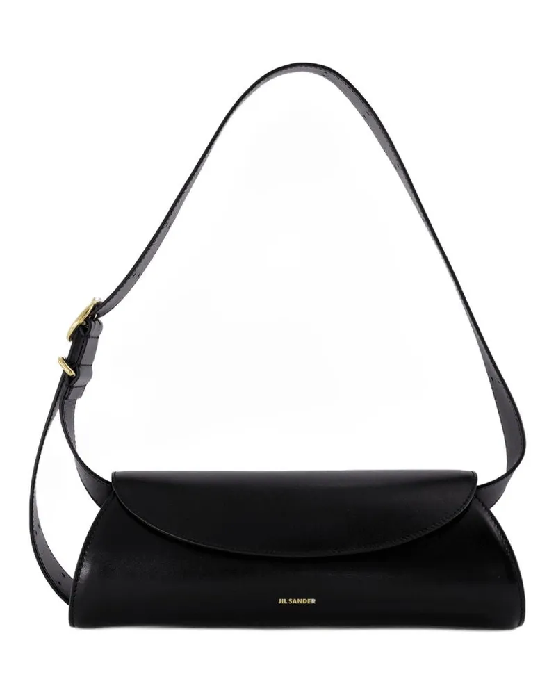 Jil Sander Cannolo Tasche  Leder Schwarz Schwarz
