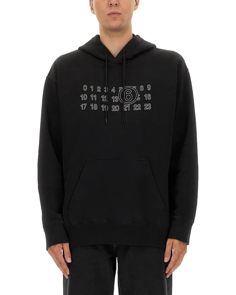 Maison Margiela Hoodie mit Druck Black