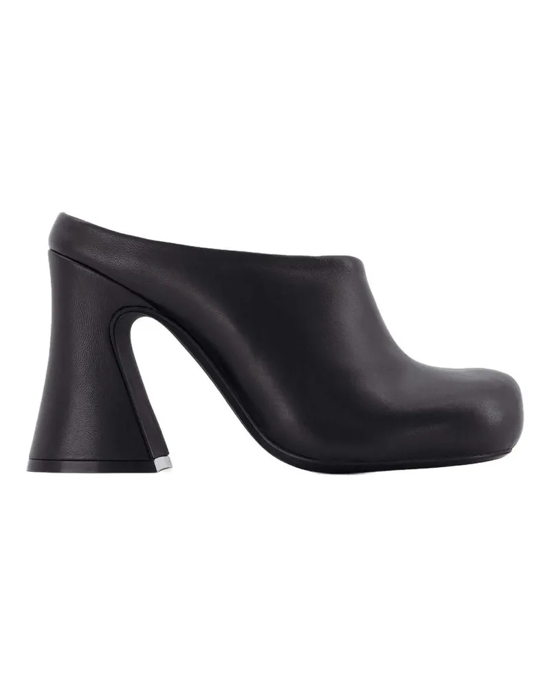 Marni Fussbett Ferse 10 in schwarzem Leder Black