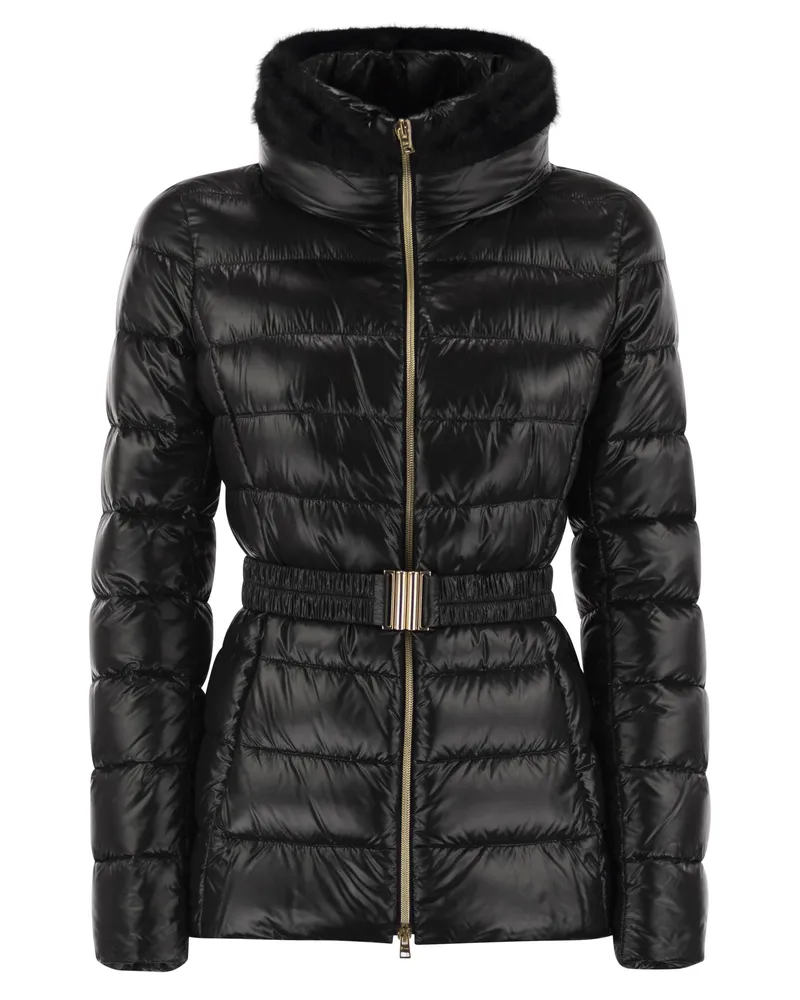 Herno Claudia Ultralight Nylon Down Jacke Black