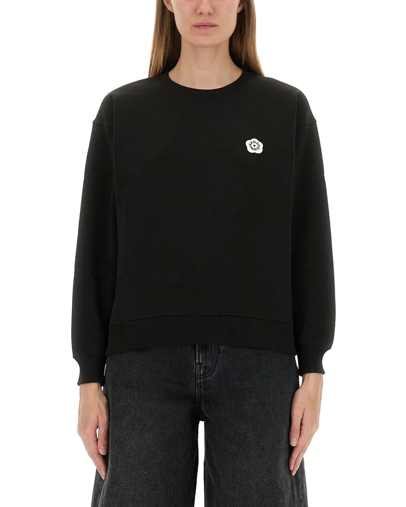 Kenzo besticktes Sweatshirt "Boke Flower 2.0 Black