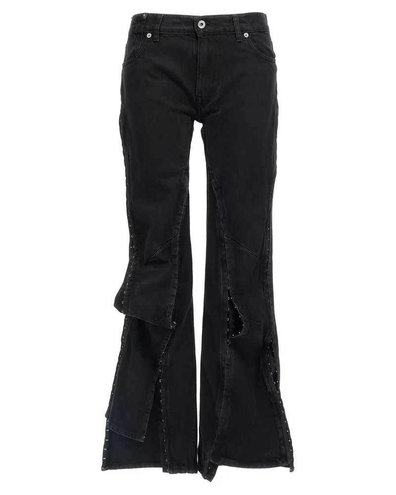 Y/PROJECT Hook and Eye' Jeans Black