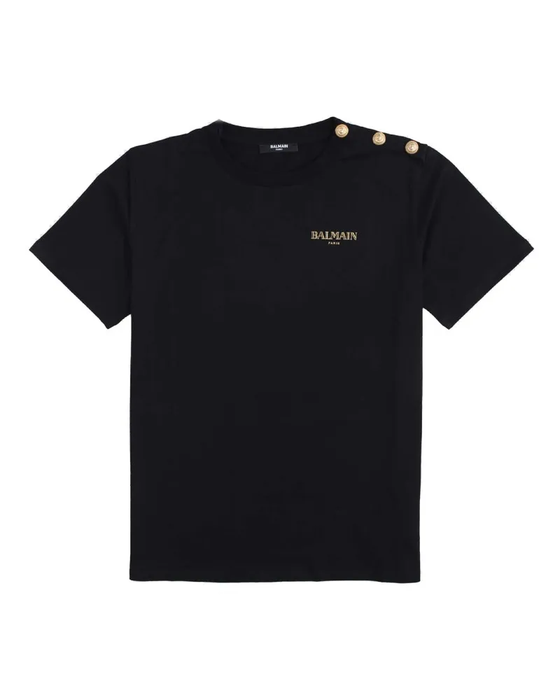 Balmain T -Shirt mit Logo Black