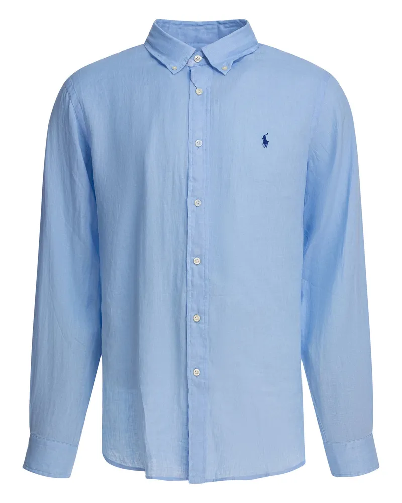 Ralph Lauren Custom Fit Leinenhemd Blue